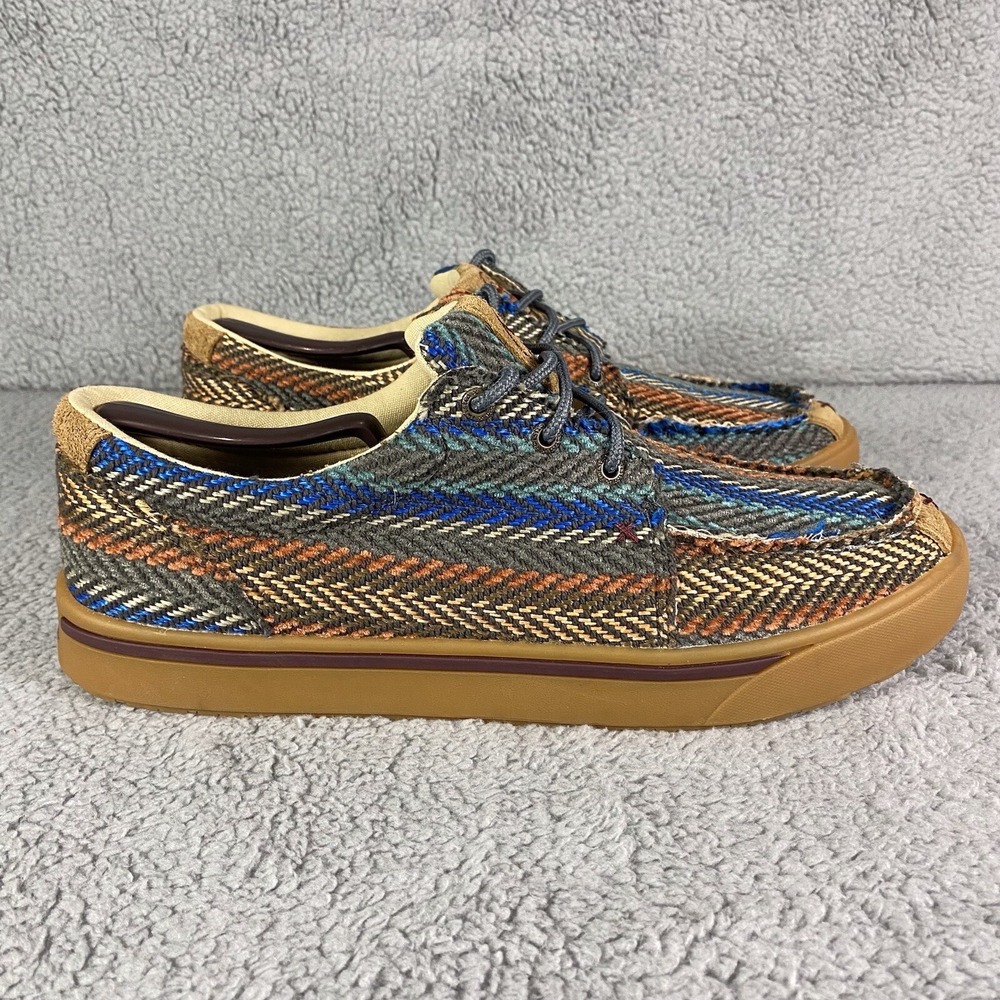 Twisted X Hooey Loper Shoes Mens Size 10 M Woven Moc Southwestern Aztec Driving